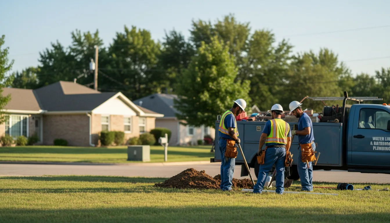 Residential water line and bathroom plumbing service in Falcon, MO